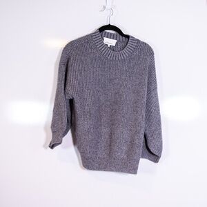 3.1 Phillip Lim Wool Mohair Blend Knit Stretch Crew Neck Boxy Pullover Sweater